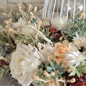 Vintage barack asztaldísz lámpával- KÉSZLETEN! - esküvő - dekoráció - asztaldísz - Meska.hu