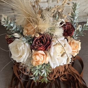 Vintage vállra akasztható virágtáska- KÉSZLETEN! - otthon & életmód - virágdekoráció - virágok - virágbox - Meska.hu