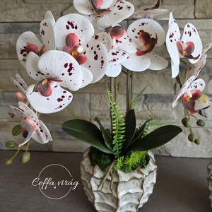 Pöttyös latex orchidea kaspóban - Meska.hu