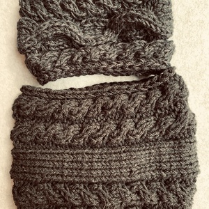 Sál Fekete  körsál, kézi kötésű csavart mintás eladó - ruha & divat - sál, sapka, kendő - sál - Meska.hu