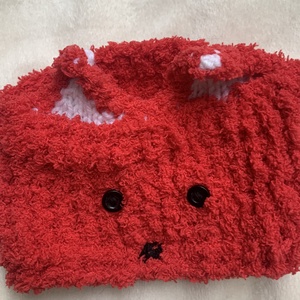 Baba fülmelegítő Pihepuha fonalból  rókás mintával - Meska.hu