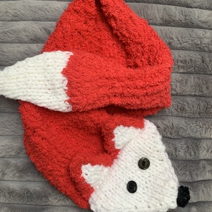 Kézi kötésű rókás gyerek sál eladó, Ruha & Divat, Sál, Sapka, Kendő, Sapka & Sál szett, Kötés, MESKA