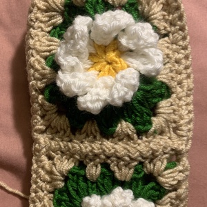 Szemüveg tok, mobil tok, ezsz tartó horholt fehér  virággal eladó  - táska & tok - pénztárca & más tok - szemüvegtok - Meska.hu