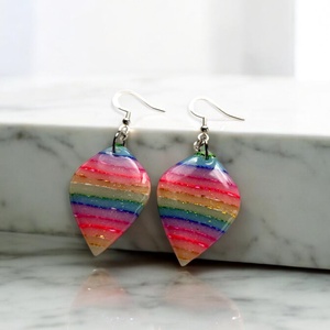 Rainbow Candy fülbevaló 5, Ékszer, Fülbevaló, Lógó fülbevaló, Ékszerkészítés, MESKA