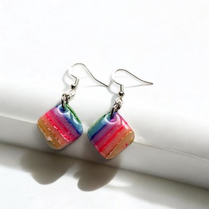 Rainbow Candy fülbevaló 6, Ékszer, Fülbevaló, Lógó fülbevaló, Ékszerkészítés, MESKA
