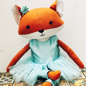 Rókuska textil róka, Játék & Sport, Plüssállat & Játékfigura, Róka, Varrás, Hímzés, MESKA