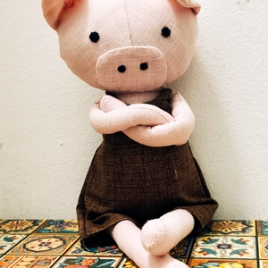 Pörcike textil malac, Játék & Sport, Plüssállat & Játékfigura, Malac, Varrás, Hímzés, MESKA