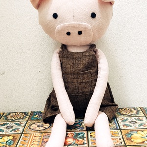 Pörcike textil malac - játék & sport - plüssállat & játékfigura - malac - Meska.hu