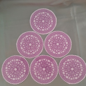 Pohár alátét, Esküvő, Dekoráció, Tálalás, Csipkekészítés, Hímzés, MESKA