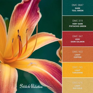 Színpaletta fülbevaló - liliom - ékszer - fülbevaló - lógó fülbevaló - Meska.hu