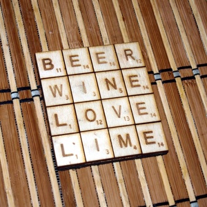 Fa scrabble pohár alátét poháralátét 6 db - otthon & lakás - konyhafelszerelés, tálalás - tálalás - tányér- és poháralátét - Meska.hu