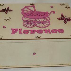 Névreszóló baba emlék doboz fából 'baby memory box' - otthon & életmód - dekoráció - fali és függő dekoráció - betű & név - Meska.hu