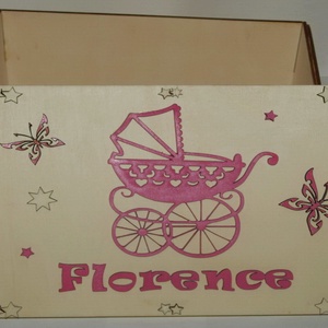 Névreszóló baba emlék doboz fából 'baby memory box' - otthon & életmód - dekoráció - fali és függő dekoráció - betű & név - Meska.hu