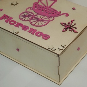 Névreszóló baba emlék doboz fából 'baby memory box' - otthon & életmód - dekoráció - fali és függő dekoráció - betű & név - Meska.hu