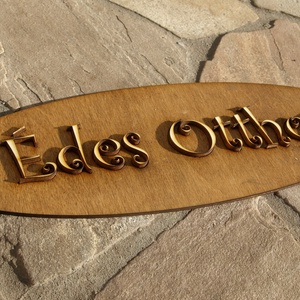 'Édes Otthon' feliratú tábla ajtódísz dekoráció - otthon & életmód - dekoráció - ajtó- és ablak dekoráció - ajtódísz & kopogtató - Meska.hu