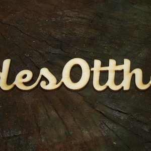 'Édes Otthon' fa felirat, ajtódísz, dekoráció  - otthon & életmód - dekoráció - ajtó- és ablak dekoráció - ajtódísz & kopogtató - Meska.hu