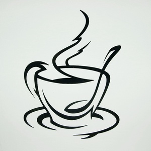 'Kávéscsésze' fából készült falidísz konyha dekoráció - otthon & életmód - dekoráció - Meska.hu