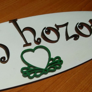 'Isten hozott!' feliratú tábla ajtódísz dekoráció - otthon & életmód - dekoráció - ajtó- és ablak dekoráció - ajtódísz & kopogtató - Meska.hu