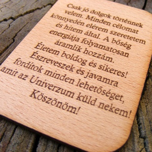 Gravírozott fa bőség mantra kártya - otthon & életmód - dekoráció - kép & falikép - táblakép - Meska.hu