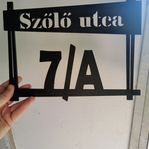 Utcanévtábla, házszámtábla, utcanév tábla, házszám tábla - otthon & életmód - ház & kert - házszám - Meska.hu