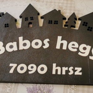 Utcanévtábla, házszámtábla, utcanév tábla, házszám tábla, Otthon & Életmód, Ház & Kert, Házszám, Famegmunkálás, MESKA