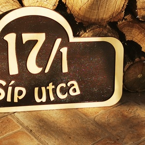 Utcanévtábla, házszámtábla, utcanév tábla, házszám tábla, Otthon & Életmód, Ház & Kert, Házszám, Famegmunkálás, MESKA