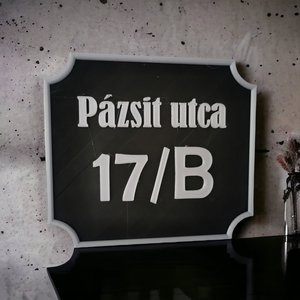 Utcanévtábla, házszámtábla, utcanév tábla, házszám tábla - otthon & életmód - ház & kert - házszám - Meska.hu