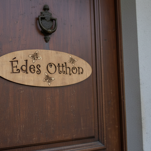 'Édes Otthon' feliratú tábla ajtódísz dekoráció - otthon & életmód - dekoráció - ajtó- és ablak dekoráció - ajtódísz & kopogtató - Meska.hu