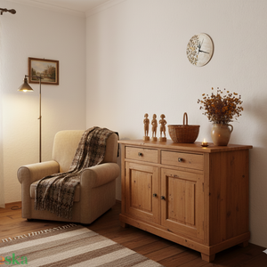 Szép virágmintás fából készült  falióra - natúr - otthon & életmód - dekoráció - fali és függő dekoráció - falióra & óra - Meska.hu