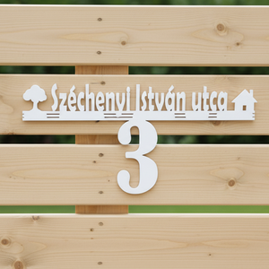 Utcanévtábla, házszámtábla, utcanév tábla, házszám tábla, Otthon & Életmód, Ház & Kert, Házszám, Famegmunkálás, MESKA