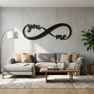 you and me felírat végtelen jelen fából, dísz, falidísz, dekoralap, Otthon & Életmód, Dekoráció, Fali és függő dekoráció, Falra akasztható dekor, Famegmunkálás, MESKA