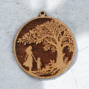 Az Élet Fája � Anya és Gyermeke Kézműves Fa Medál - ékszer - nyaklánc - medál - Meska.hu