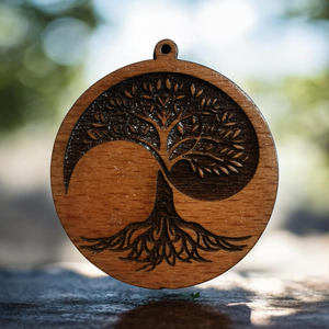 Belső Egyensúly � Jin-Jang Élet Fája Kézműves Fa Medál - ékszer - nyaklánc - medál - Meska.hu