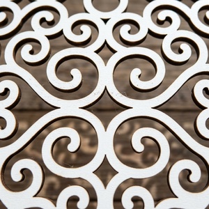 Pergola fehér színben, térelválasztó elem, ablakdísz, falidísz, lámpabúra 40x40 cm - otthon & életmód - dekoráció - ajtó- és ablak dekoráció - ablakdísz - Meska.hu