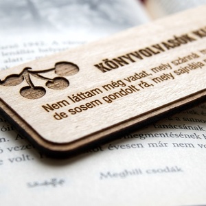 Könyvjelző fából saját felirattal - könyv & zene - könyvjelző - Meska.hu
