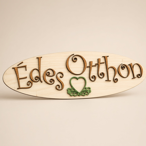 'Édes Otthon' feliratú tábla ajtódísz dekoráció - Meska.hu