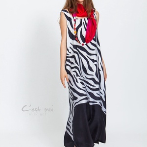 zebra mintás valódi hernyóselyem ruha - ruha & divat - női ruha - alkalmi ruha & estélyi ruha - Meska.hu