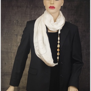 kézzel festett hernyóselyem ékszersál fehér - Meska.hu