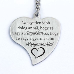 Anyukámnak Gyermekeim Nagymamájának Gravírozott Szív Kulcstartó, Táska & Tok, Kulcstartó & Táskadísz, Kulcstartó, , MESKA