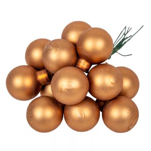 Üveggömb pick 2,5 cm - pekándió barna - matt 12 db, Kellékek & szerszámok, Dekorációs kellékek, Üveggömb pick, , MESKA