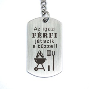 Az igazi férfi acél medálos kulcstartó, Táska & Tok, Kulcstartó & Táskadísz, Kulcstartó, , MESKA