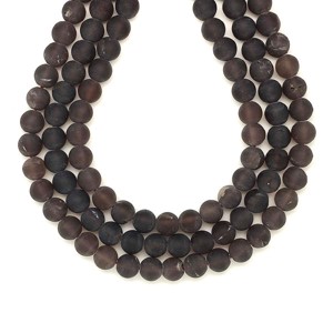 Füstkvarc matt golyó 8-9mm  ékszerkészítő alapanyag (füzér), Kellékek & szerszámok, Ásvány alapanyag, Ásványfüzér, , MESKA