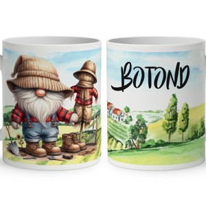 Névvel kérhető - Gazda manó és a madárijesztő mintás bögre, Otthon & Életmód, Konyhafelszerelés, tálalás, Tálalás, Bögre & Csésze, , MESKA