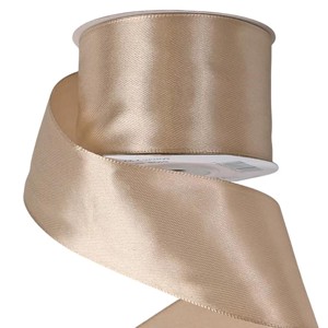 Szatén szalag 50mmx22,86m - bézs, Kellékek & szerszámok, Rövidáru, Szalag, pánt, Szatén szalag, , MESKA