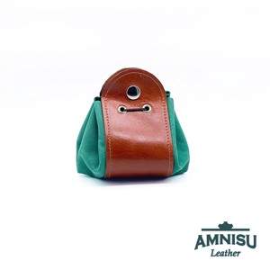 Konyakbarna - zöld bőr 2in1 szütyő és kockatálca M9021-7001 - játék & sport - szerepjáték - Meska.hu