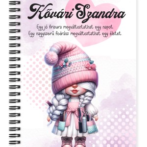 Személyre szabható - Cuki két oldalas Fodrász manólány mintás A6-os füzet, Otthon & Életmód, Papír, írószer, Jegyzetfüzet & Napló, , MESKA