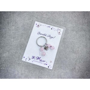 Szeretlek Anya kulcstartó rózsakvarccal, Táska & Tok, Kulcstartó & Táskadísz, Kulcstartó, , MESKA