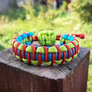 Labirintus paracord karkötő húzózárral vagy csattal - ékszer - karkötő - fonott karkötő - Meska.hu