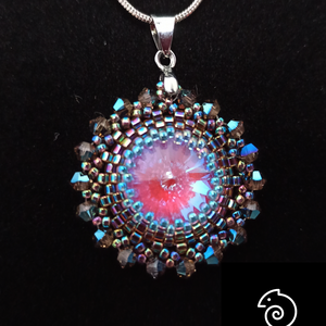 Rose Violet Mandala fülbevaló és nyaklánc - ékszer - ékszerszett - Meska.hu