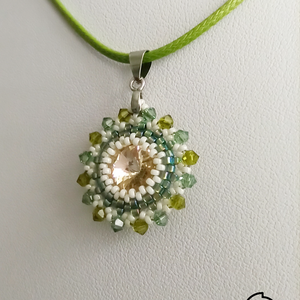 Green Meadow Mandala  fülbevaló és nyaklánc - ékszer - ékszerszett - Meska.hu
